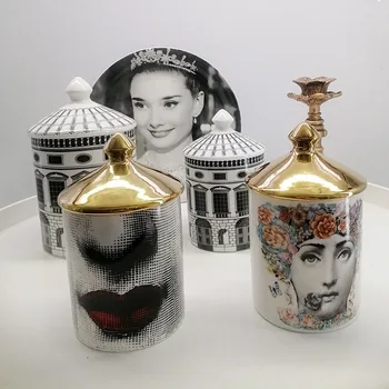 Izdelek Ustvarjalnega Glamour Svečnik Okraski za Shranjevanje Jar Zbiranje Bombažno Krpo bonboniera svečniki za Dekoracijo