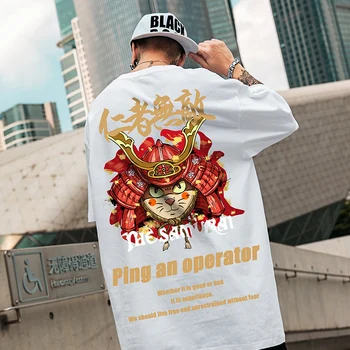 ZAZOMDE Moške Majice 2021 Kitajski Slog Nove Natisnjeni Kratek Rokav Tshirts Poletje Hip Hop Priložnostne Bombaž Vrhovi Tees Ulične Moški