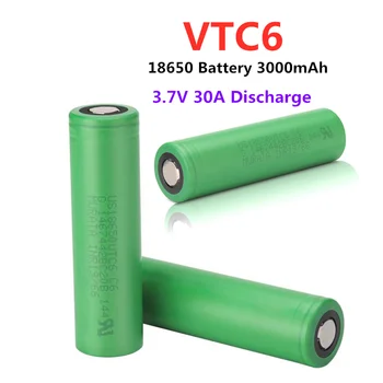 3,7 v 18650 VTC6 3000mah Litijeva Baterija za ponovno Polnjenje US18650VTC6 30A Razrešnico za Svetilko Igrače