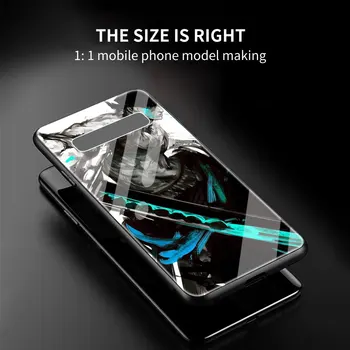 Luksuzni Stekla Primeru Telefon Za Samsung Galaxy S20 FE S10 Plus S21 S8 S9 Pokrov Opomba 10 Lite 20 Ultra 9 Funda Enem Kosu Sauron Anime