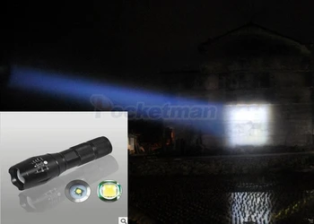 LED Polnilna Svetilka Pocketman XML T6 linterna baklo 4000 lumnov 18650 Baterijo Prostem Kampiranje Močna Led Svetilka