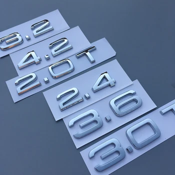 Pismo Število Simbol za Audi 2.0 1.8 T T 2.4 3.0 T 3.2 4.2 A3 A4 A5 A6L A7 A8L V3 V5 V7 V8 Avto Uspela Trunk Značko Logotip Nalepko