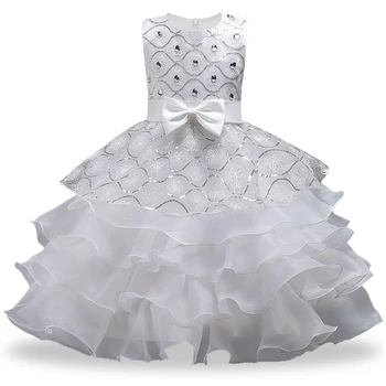 Cvet Dekleta obleke za svate Baby Dekleta brez Rokavov Velik Lok Princesa Obleko Otrok Stranka Vestidos Novo Leto oblačila