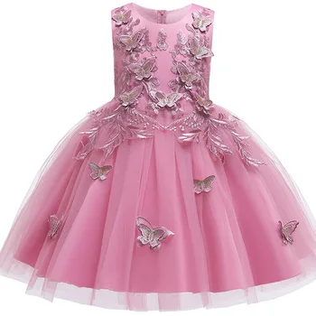 Cvet Dekleta obleke za svate Baby Dekleta brez Rokavov Velik Lok Princesa Obleko Otrok Stranka Vestidos Novo Leto oblačila